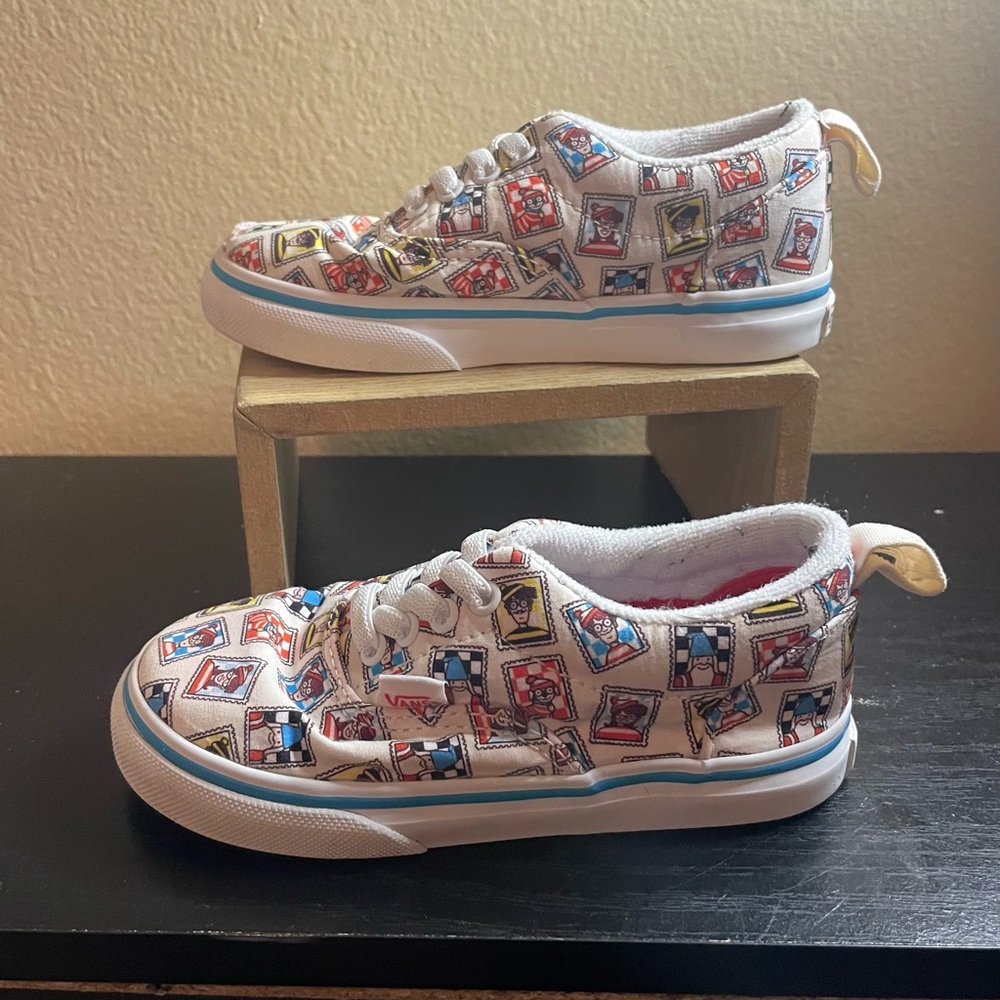 VANS X WHERE'S WALDO? TODDLER ERA ELASTIC LACE Size 8.5 Toddler
